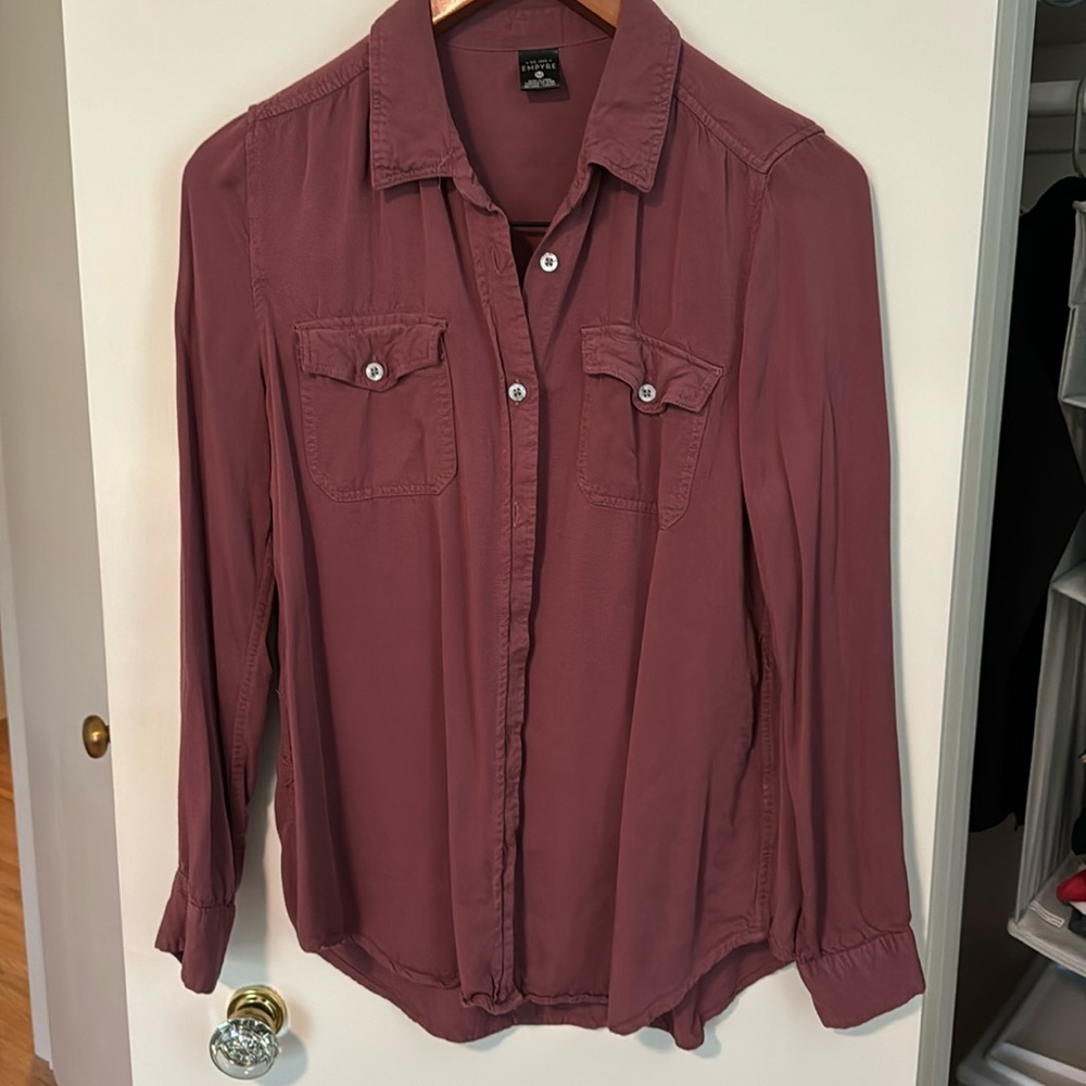 Burgundy soft feel shirt size M